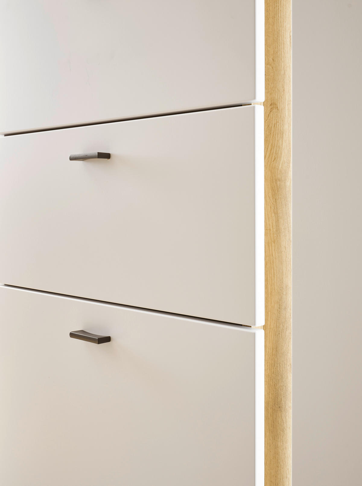 HIGHBOARD  in 100/125/42 cm  - Silberfarben/Eiche Wotan, Design, Holzwerkstoff/Kunststoff (100/125/42cm) - MID.YOU