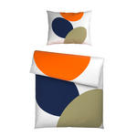 BETTWÄSCHE Satin 140/200 cm  - Salbeigrün/Orange, Design, Textil (140/200cm) - Novel