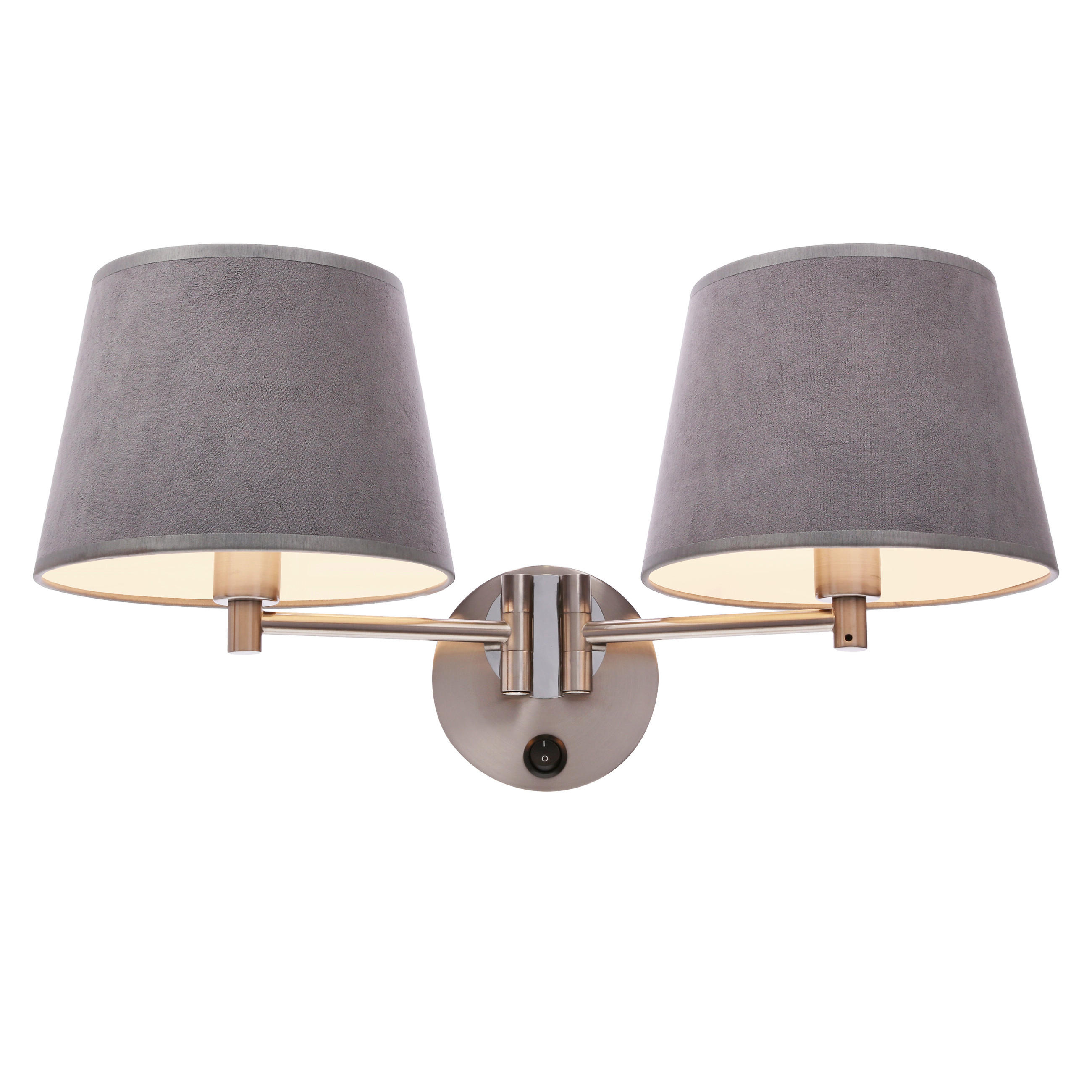 VÄGGLAMPA Ibis 48/25/25 cm   - kromfärg/grafitfärgad, Klassisk, metall/plast (48/25/25cm)