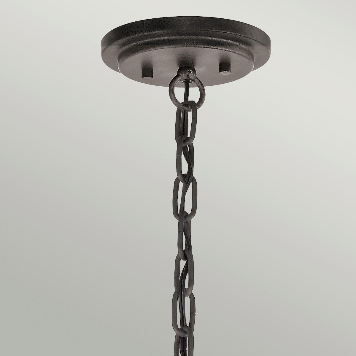 KRONLEUCHTER 45.1/50.5 cm    - Dunkelgrau, Konventionell, Glas/Metall (45.1/50.5cm) - Elstead Lighting