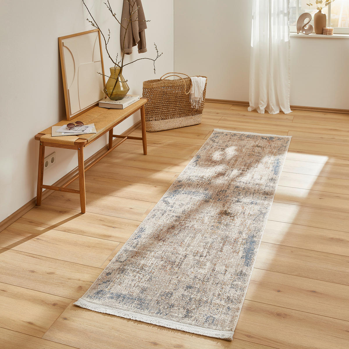 LÄUFER 70/240 cm Samarkand  - Blau/Beige, LIFESTYLE, Textil (70/240cm) - Novel