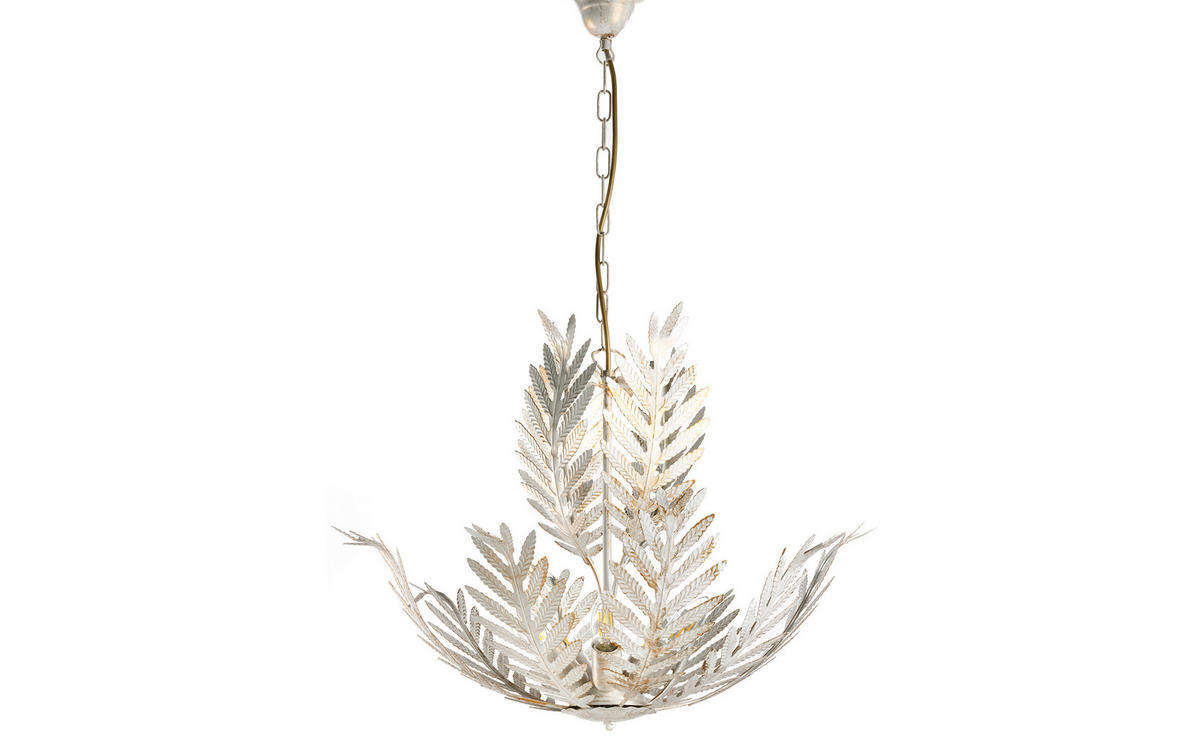 HÄNGELEUCHTE 55/105 cm  - Weiß, Natur, Metall (55/105cm)
