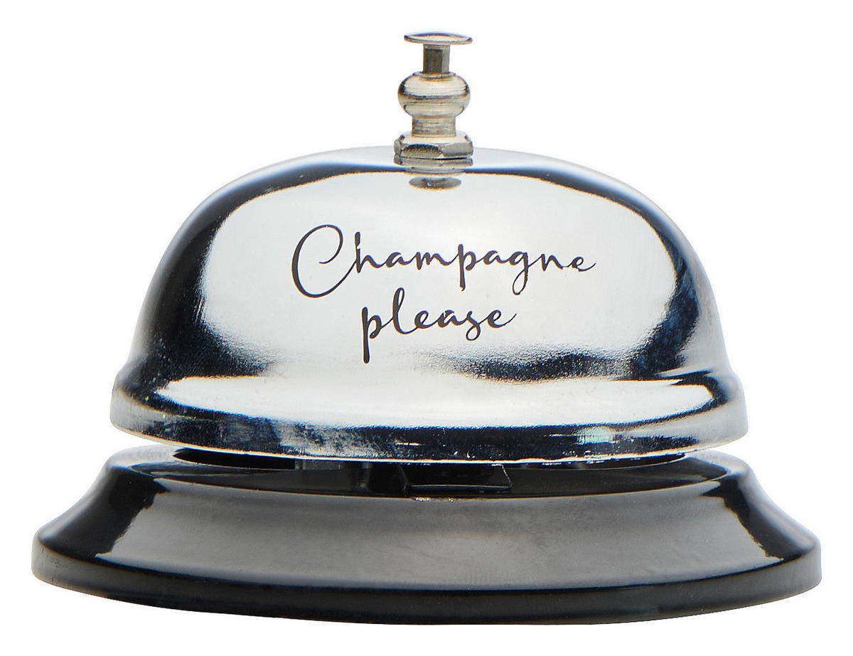 DEKOGLOCKE - Silberfarben/Schwarz, Basics, Metall (8,5/6cm)