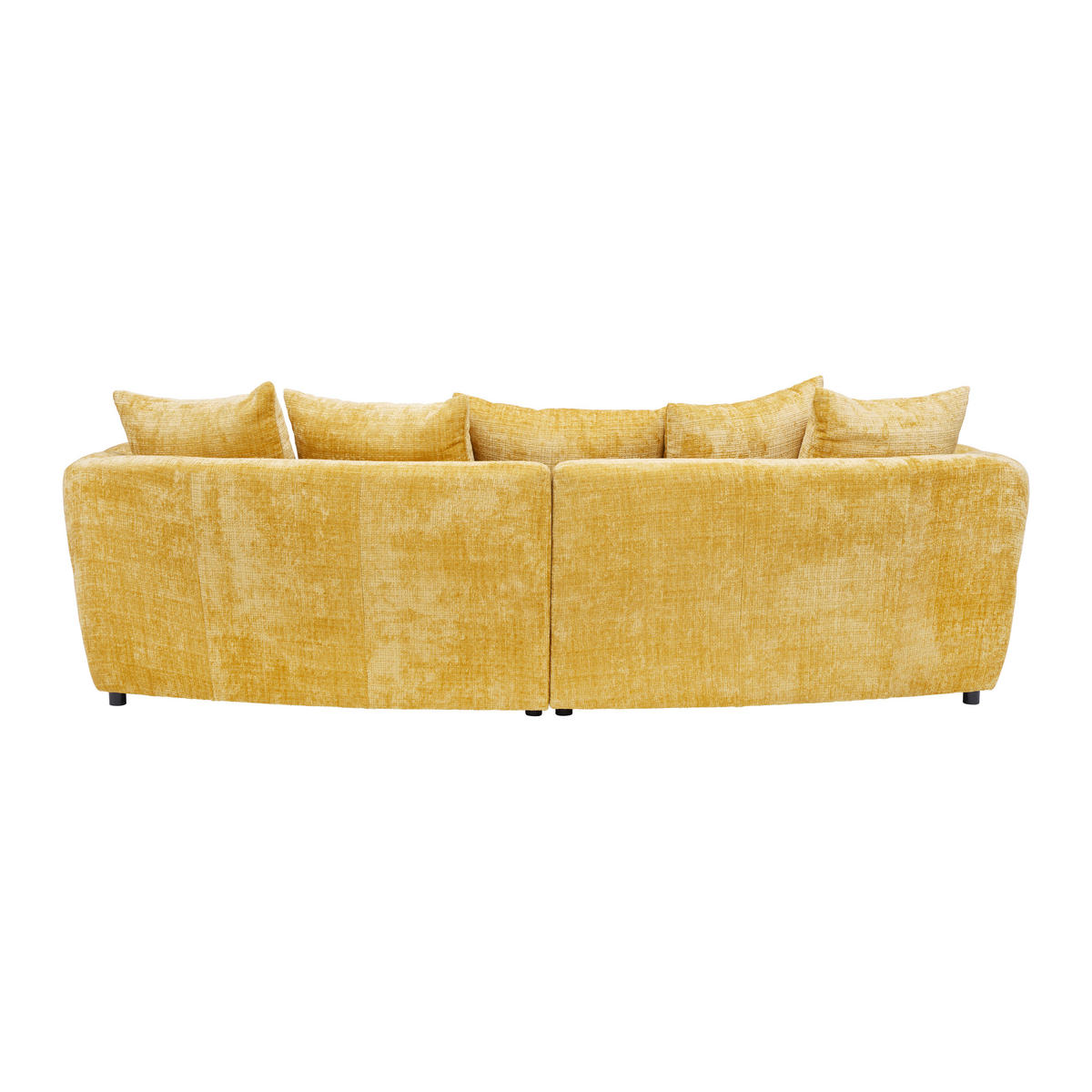 BIG SOFFA i chenille gul  - svart/gul, Modern, textil/plast (280/74cm) - MID.YOU
