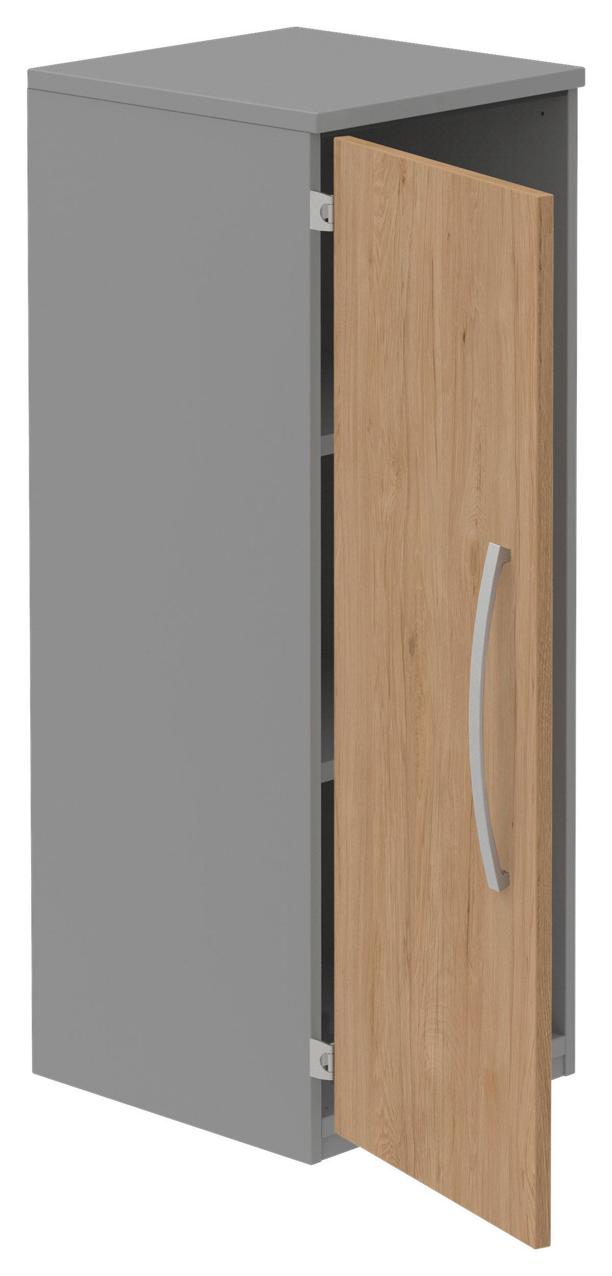 AKTENSCHRANK 40/111,7/43 cm  - Eichefarben/Grau, Konventionell, Holzwerkstoff (40/111,7/43cm) - Moderano
