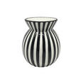 VASE 19 cm  - Weiß/Dunkelblau, LIFESTYLE, Keramik (16,5/19cm) - Ambia Home