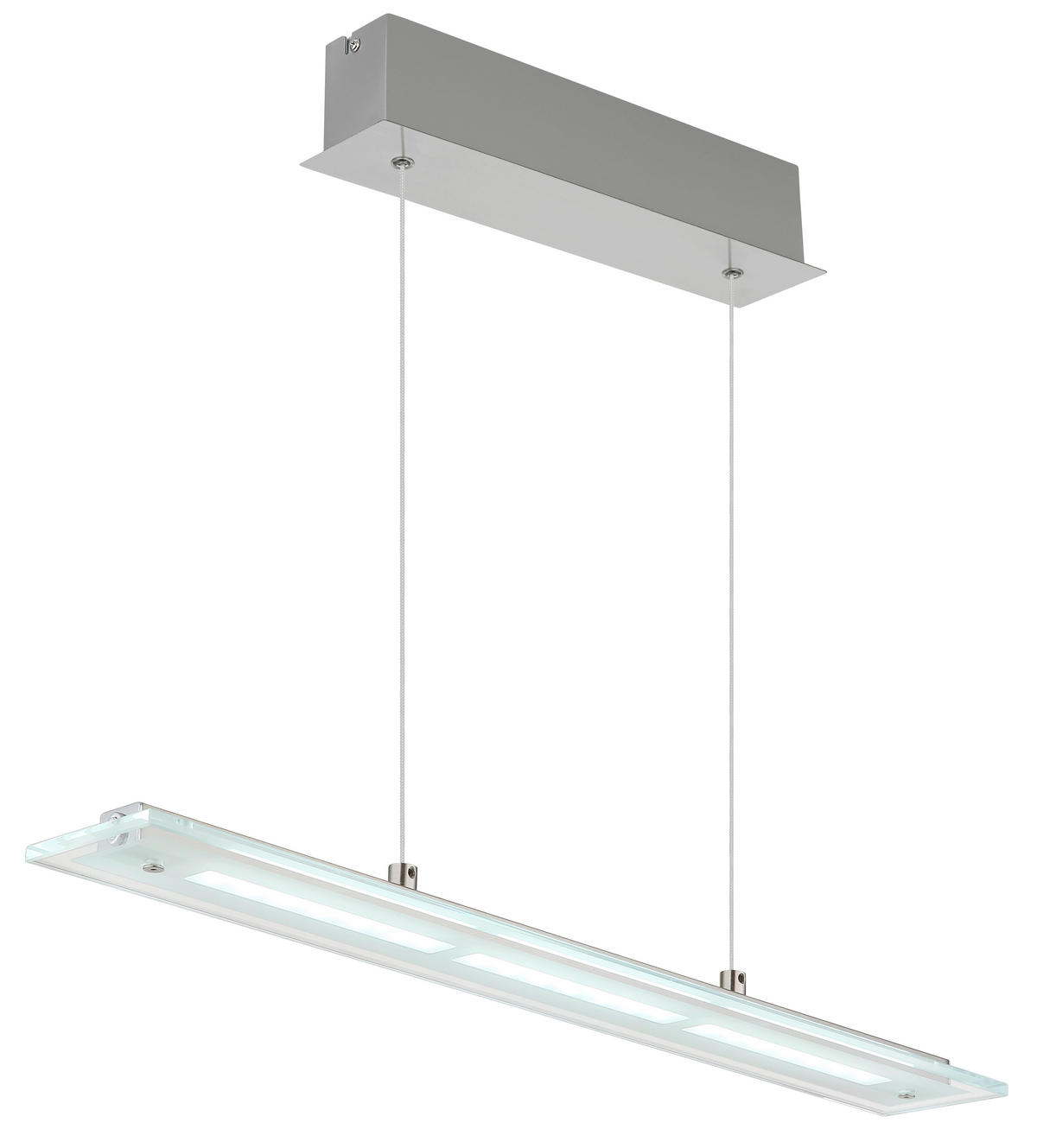LED-HÄNGELEUCHTE 64/9/150 cm  - Klar/Nickelfarben, Design, Glas/Metall (64/9/150cm) - Globo