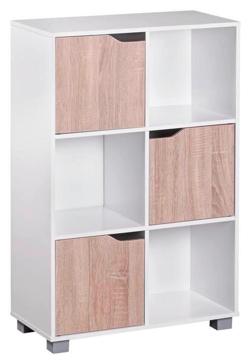 REGAL Weiß, Eichefarben  - Eichefarben/Weiß, MODERN, Holzwerkstoff/Kunststoff (60/94/30cm) - MID.YOU
