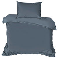 BETTWÄSCHE Renforcé 155/220 cm  - Anthrazit, Basics, Textil (155/220cm)