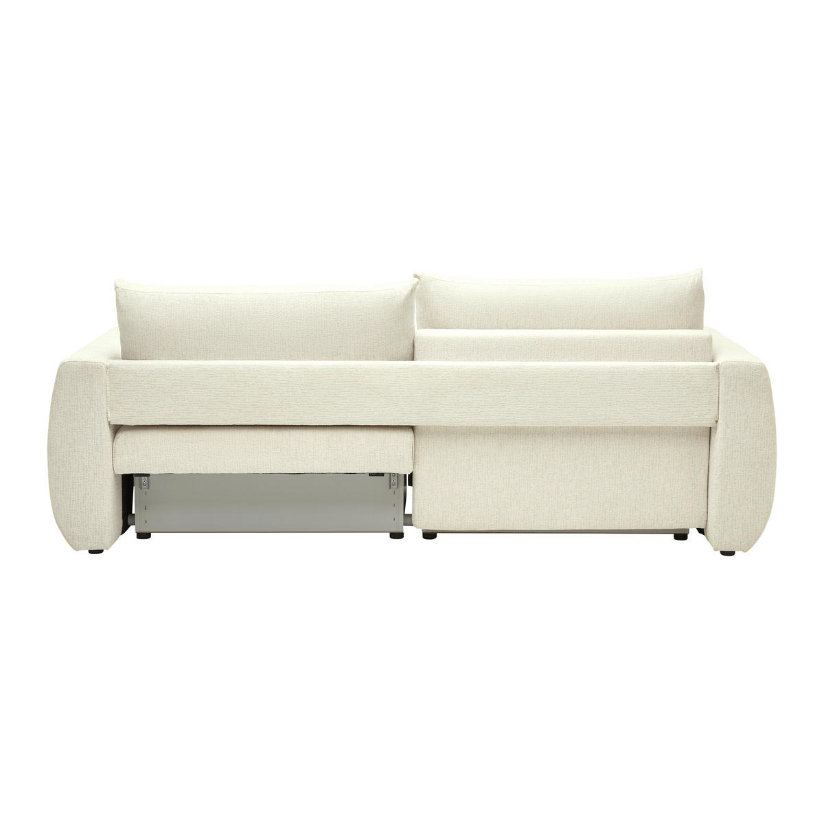 SCHLAFSOFA in Chenille, Jacquard Beige  - Beige/Schwarz, Kunststoff/Textil (245/74-90/104cm) - MID.YOU