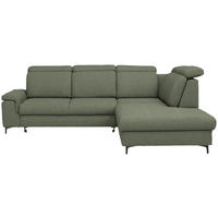 ECKSOFA  in Struktur Grün  - Schwarz/Grün, Design, Textil/Metall (292/270cm) - Stylife