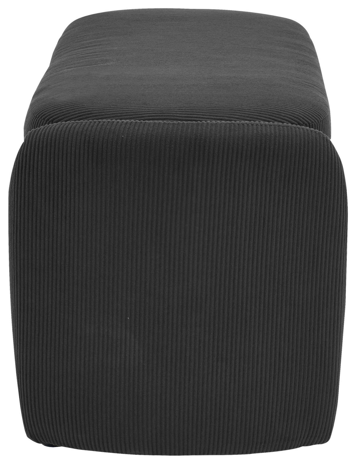 HOCKERBANK in Textil Grau  - Schwarz/Grau, Design, Kunststoff/Textil (114/47/42cm) - P & B