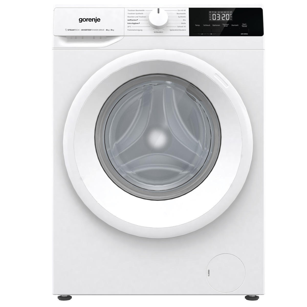 WASCHTROCKNER W3D2A854ADPS/DE  - Weiß, MODERN, Glas/Kunststoff (60/85/54cm) - Gorenje