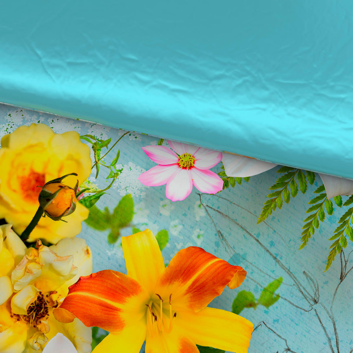 WENDEBETTWÄSCHE Satin 135/200 cm  - Blau, MODERN, Textil (135/200cm) - Bio:Vio