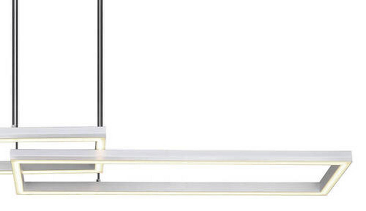 LED-HÄNGLAMPA 119,5/25,5/120 cm  - opal/silver, Trend, metall/plast (119,5/25,5/120cm) - Globo