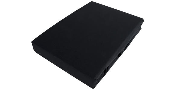 BOXSPRING-SPANNLEINTUCH 140/220 cm  - Schwarz, KONVENTIONELL, Textil (140/220cm) - Novel