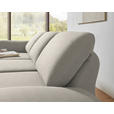 ECKSOFA  in Flachgewebe Naturfarben Armteilverstellung, Relaxfunktion, Drehsitzfunktion  175-224/255-365 cm  - Schwarz/Naturfarben, Design, Textil/Metall (175-224/255-365cm) - Dieter Knoll