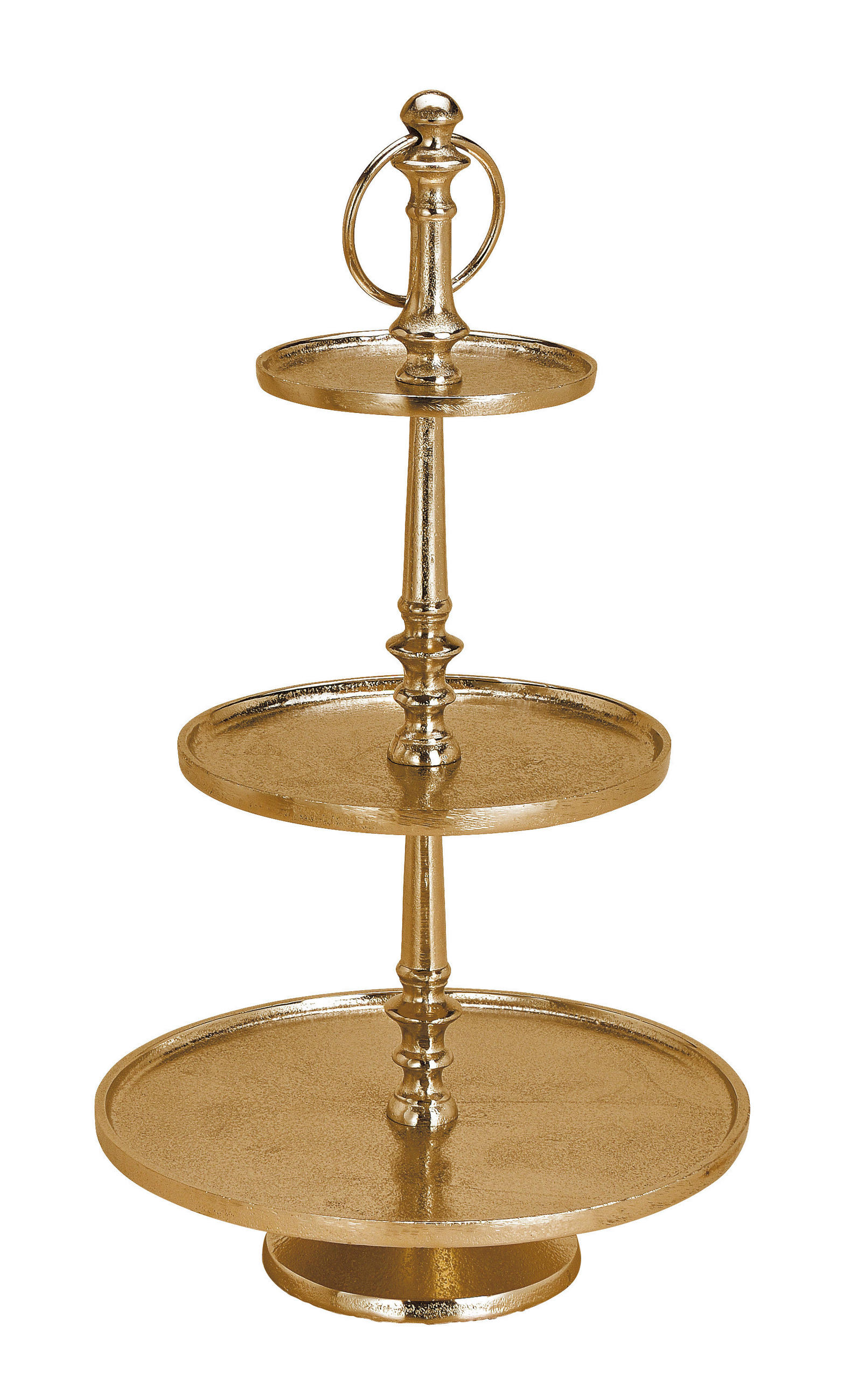 ETAGERE 3-stöckig - Goldfarben, Trend, Metall (28/55cm)