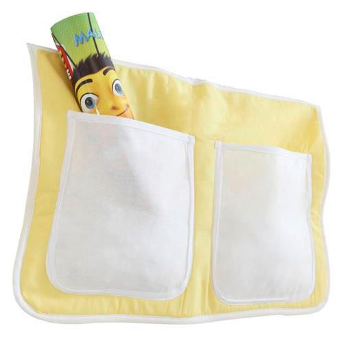 BETTTASCHE - Gelb/Weiß, KONVENTIONELL, Textil (56/32/2cm) - MID.YOU