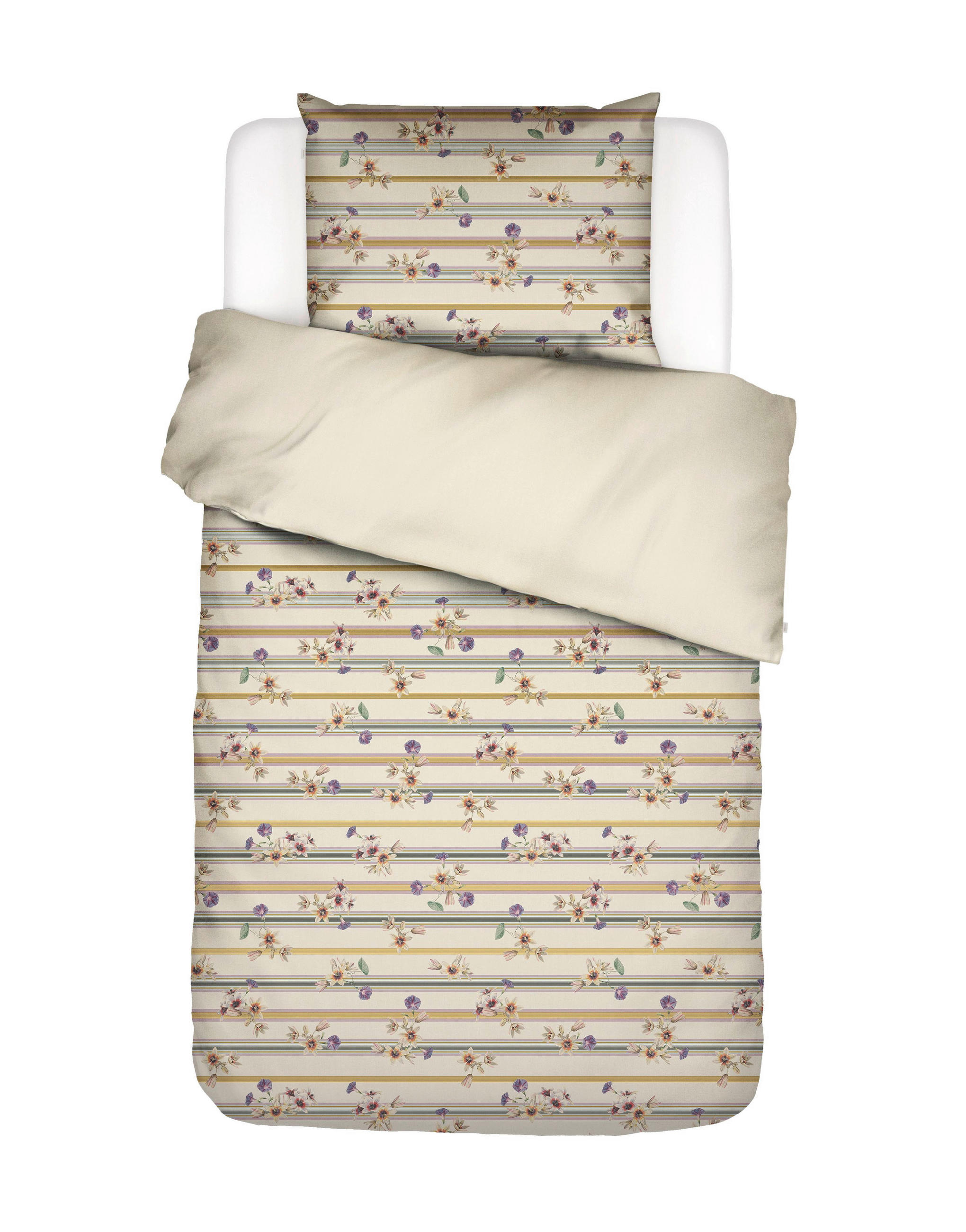 WENDEBETTWÄSCHE Amare Satin 140/200 cm  - Creme, Basics, Textil (140/200cm) - Essenza