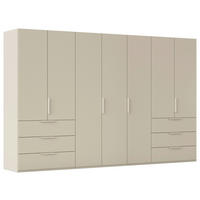 DREHTÜRENSCHRANK 350/223/61 cm,  in Champagner, 7 Tür(en)  - Champagner, Basics, Holzwerkstoff/Metall (350/223/61cm) - Novel