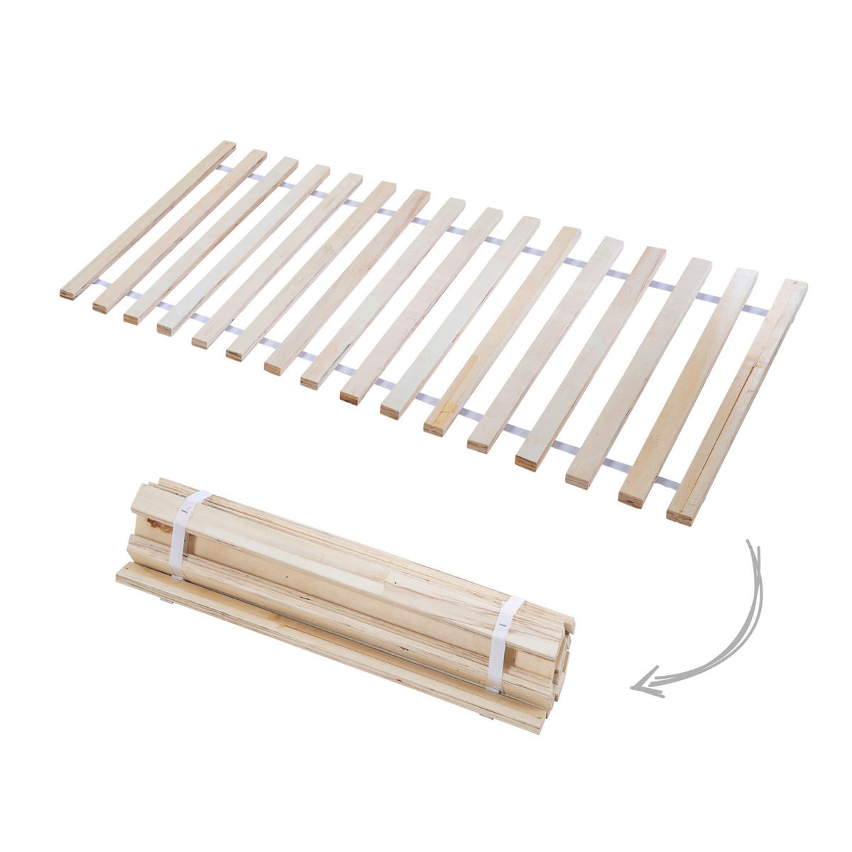BODENBETT. - Weiss, Basics, Holzwerkstoff (76,5/121/146cm) - Roba