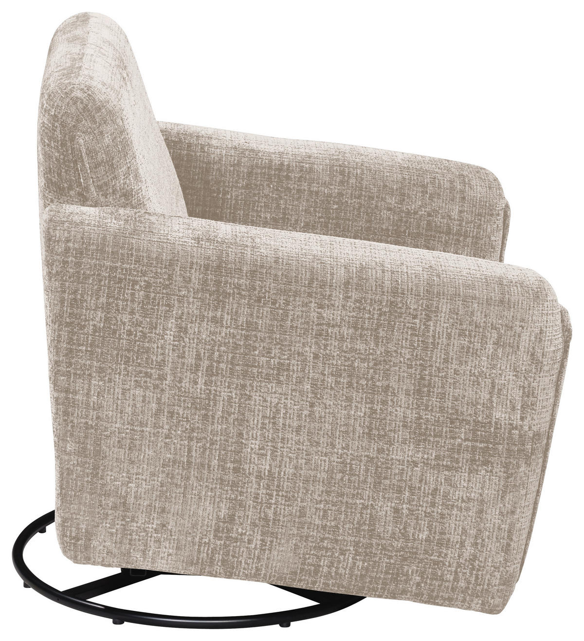 SESSEL in Chenille Taupe  - Taupe/Schwarz, Basics, Textil/Metall (76/78/81cm) - Livetastic