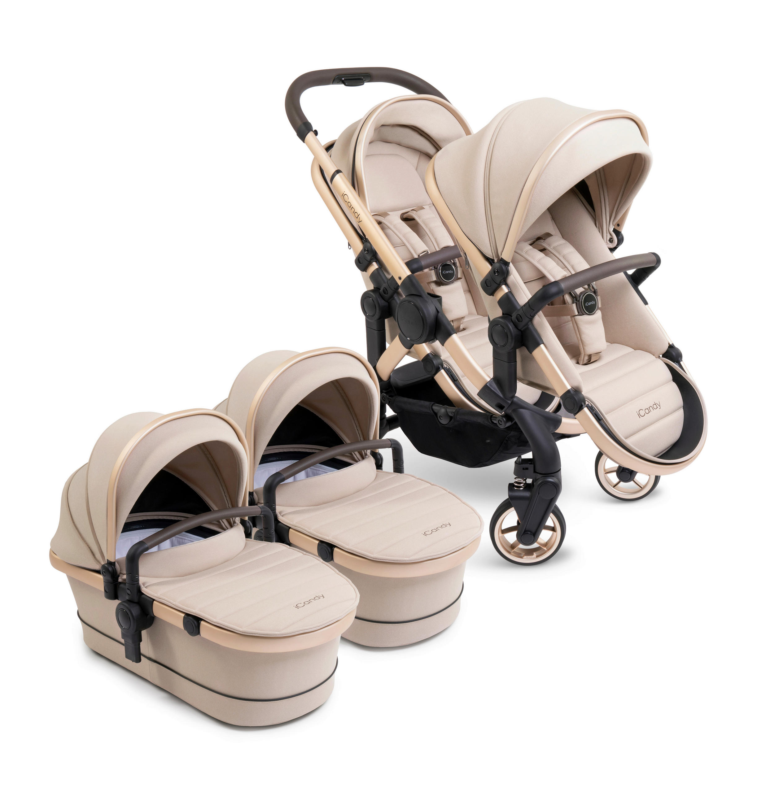 rok isporuke 60 dana  PEACH 7  - cappuccino/bež, Basics, tekstil/plastika (75/55/39cm) - ICANDY