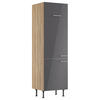 GERÄTEUMBAUSCHRANK 60/211,8/58,1 cm  in Anthrazit, Wildeiche  - Wildeiche/Edelstahlfarben, Basics, Holzwerkstoff/Metall (60/211,8/58,1cm) - Optifit