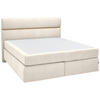 BOXSPRINGBETT 180/200 cm  in Creme, Eichefarben  - Eichefarben/Creme, KONVENTIONELL, Holz/Kunststoff (180/200cm) - Dieter Knoll