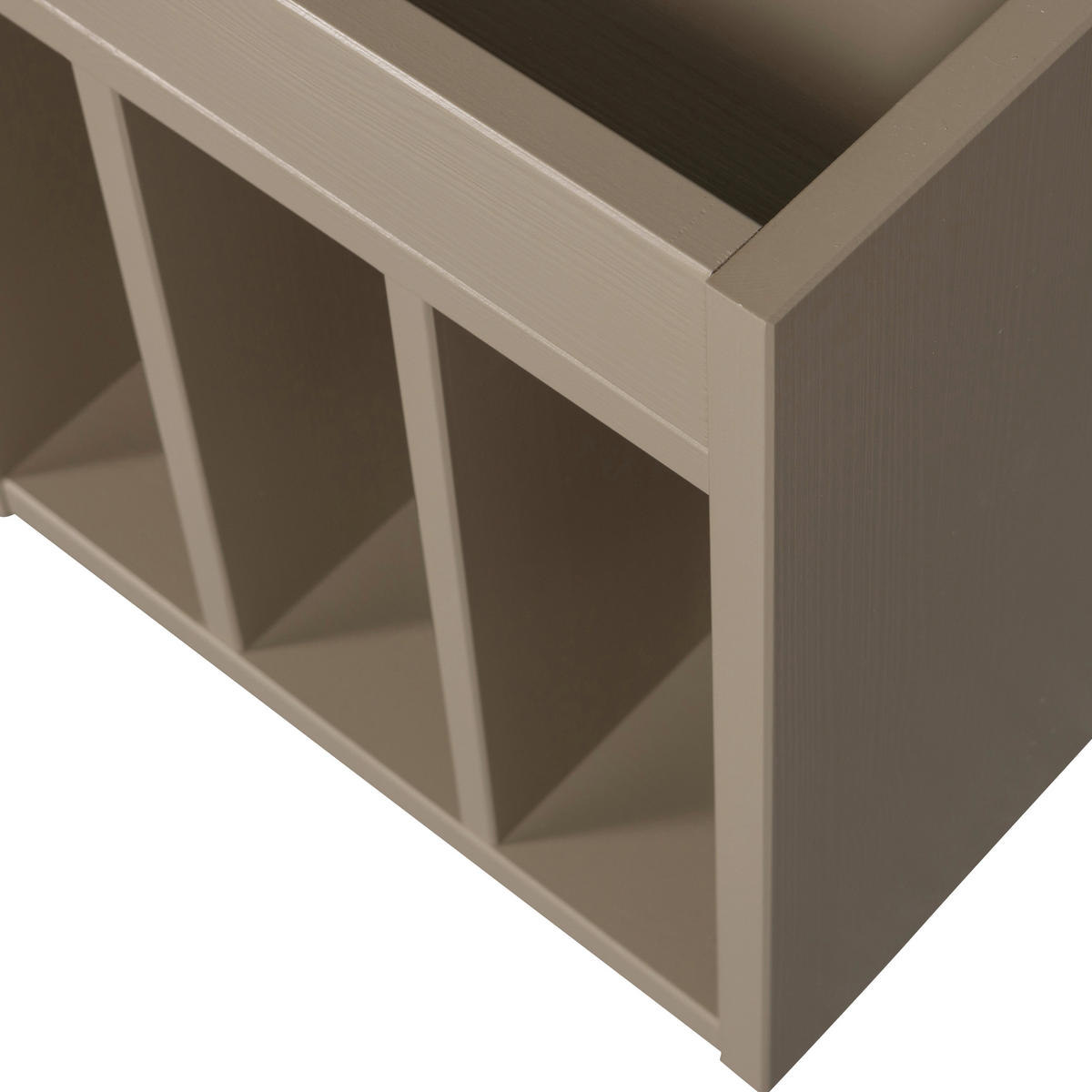 SCHALLPLATTENREGAL - Schlammfarben, Design, Holz (44/47/44cm) - Livetastic