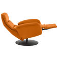RELAXSESSEL in Leder Orange  - Schwarz/Orange, Design, Leder/Metall (76/108/86cm) - Dieter Knoll