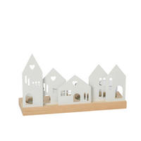 TEELICHTHALTER - Weiss, Basics, Metall (28/16,5/8,5cm)