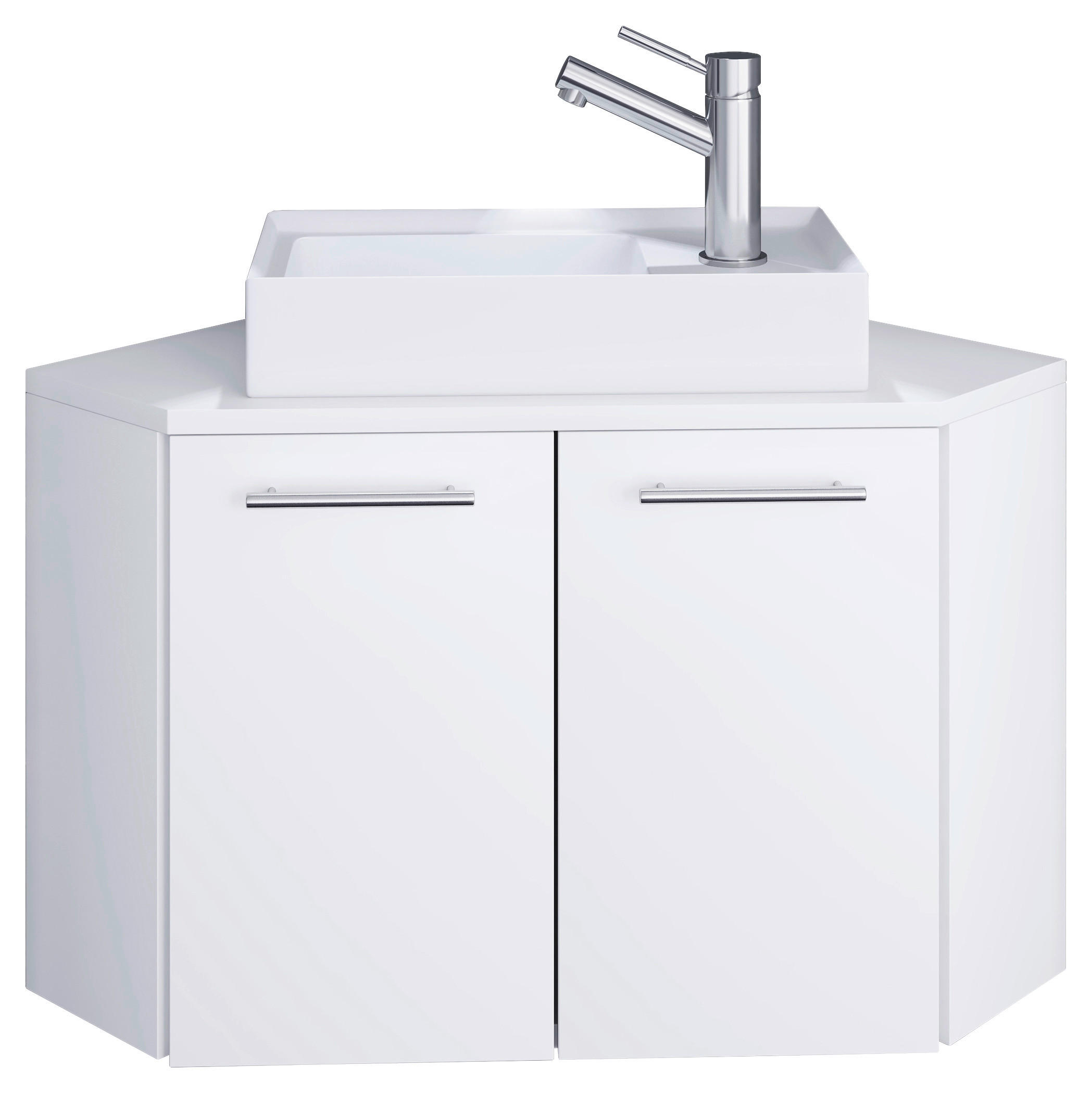 Hängendes Waschbecken Mit Unterschrank B: 50 cm Weiß