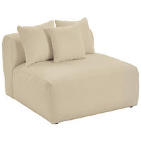 SOFAELEMENT BLOOM Beige Flachgewebe, Teddystoff  - Beige, Trend, Textil (100/70/122cm) - Livetastic