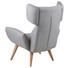 OHRENSESSEL in Textil Hellgrau - Eschefarben/Hellgrau, Trend, Holz/Textil (88/109/90cm) - Carryhome OHRENSESSEL in Textil Hellgrau - Eschefarben/Hellgrau, Trend, Holz/Textil (88/109/90cm) - Carryhome