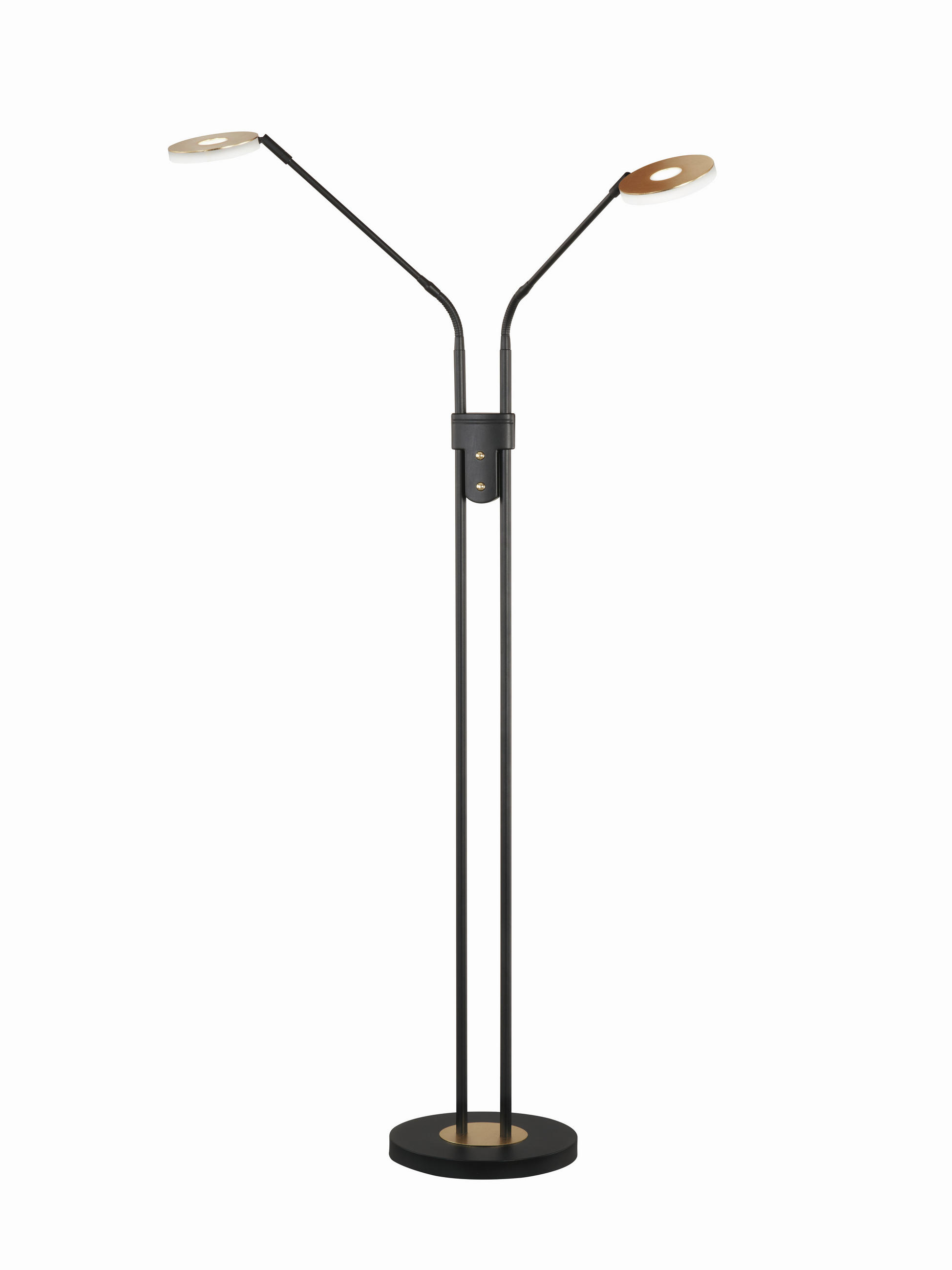 LED-STEHLEUCHTE 25/150 cm   - Schwarz, Design, Metall (25/150cm) - Fischer & Honsel