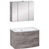 BADEZIMMER  in 80 cm  - Weiss/Eichefarben, Konventionell, Glas/Holzwerkstoff (80cm) - Held