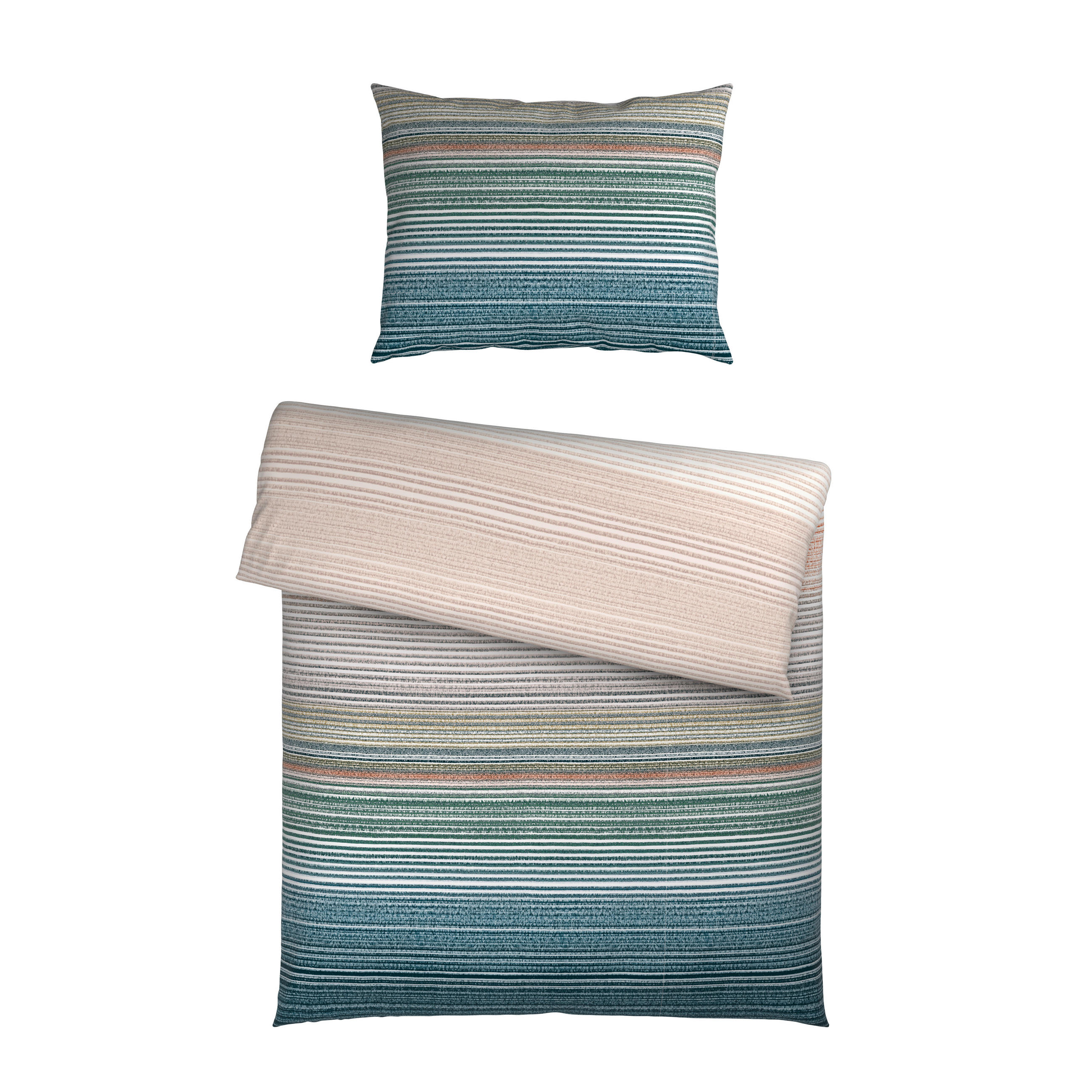 WENDEBETTWÄSCHE 2-teilig Satin, Flachgewebe 140/200 cm  - Hellblau, Basics, Textil (140/200cm) - Esposa