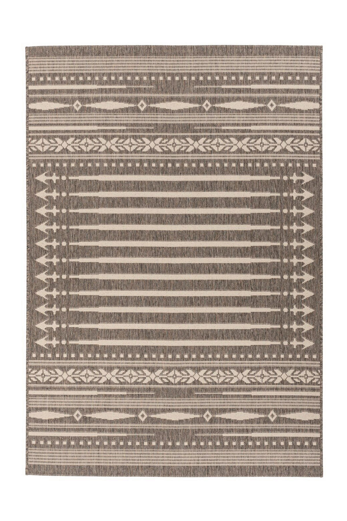 FLACHWEBETEPPICH 160/230 cm Splash 225 Braun / Creme Braun, Creme  - Creme/Braun, KONVENTIONELL, Textil (160/230cm)