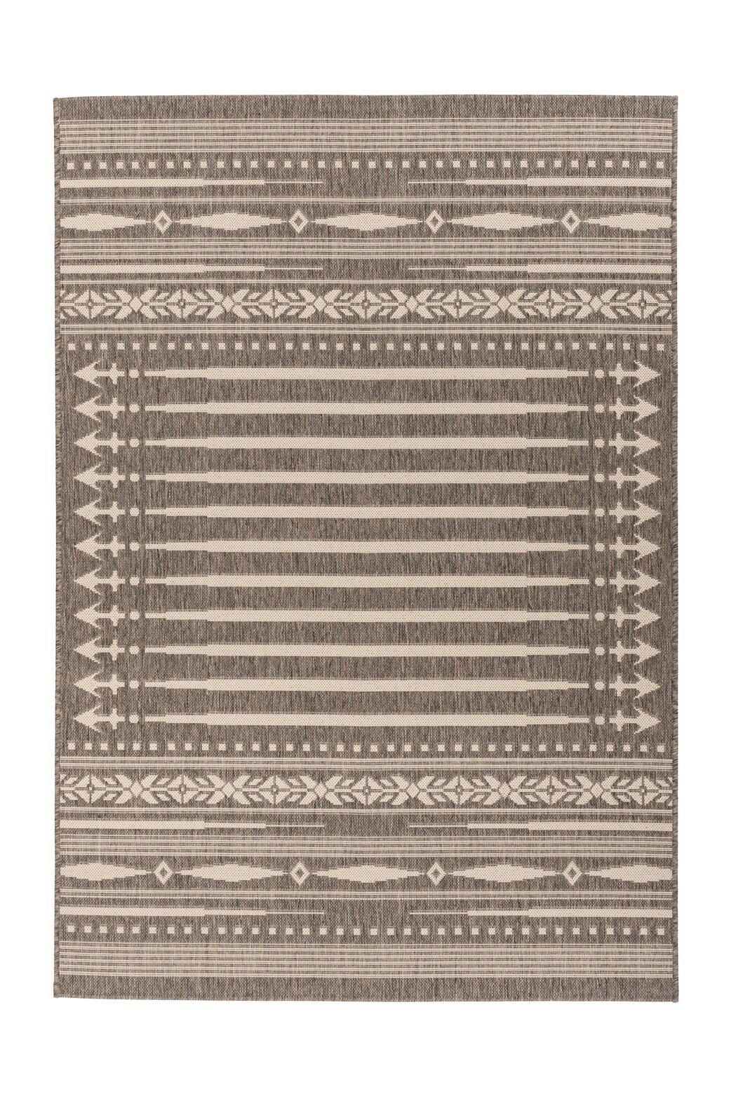 KOBEREC TKANÝ NA PLOCHO, 80/150 cm, hnědá, krémová