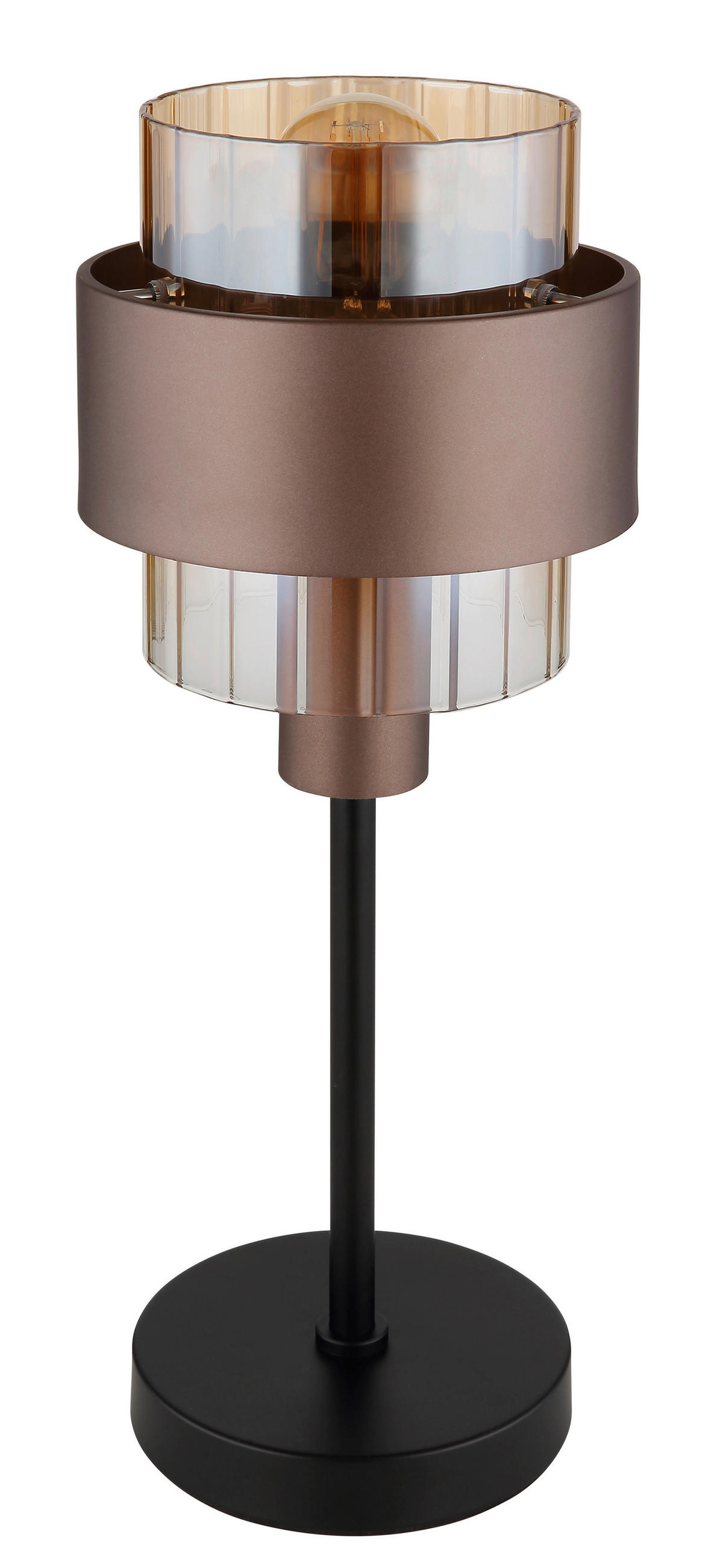 STOLNÍ LAMPA, E27, 18,5/47 cm  - oranžová/černá, Design, kov/plast (18,5/47cm) - Globo