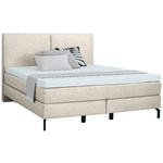 BOXSPRINGBETT 180/200 cm  in Creme  - Creme/Schwarz, KONVENTIONELL, Textil/Metall (180/200cm) - Dieter Knoll