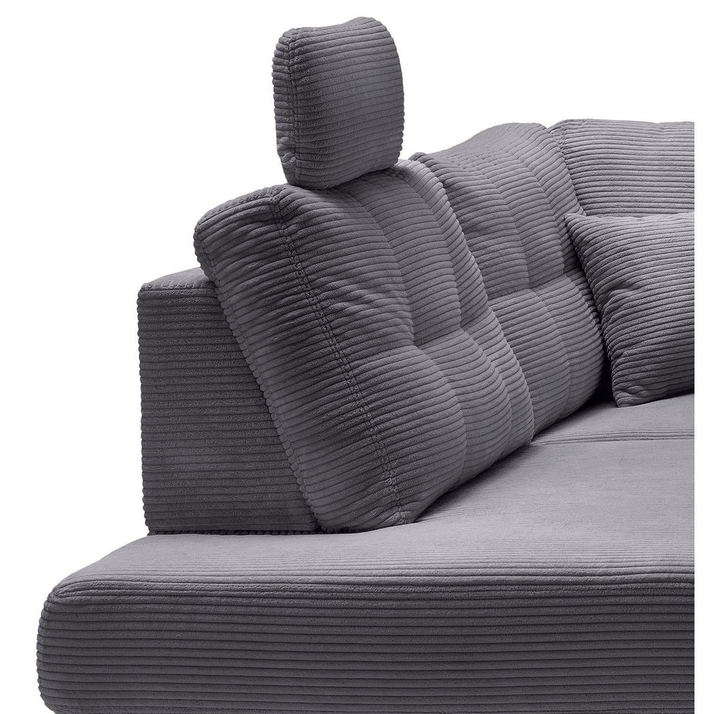 Thumbnail - Livetastic Ecksofa, Grau, Textil, Buche, 4-Sitzer, Füllung: Schaumstoff, Ottomane links, L-Form, 274x206 cm, Liegefunkti...