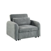 SCHLAFSESSEL PIANA Cord Dunkelgrau Liegefunktion  - Dunkelgrau/Schwarz, Design, Kunststoff/Textil (108/86/90cm) - MID.YOU