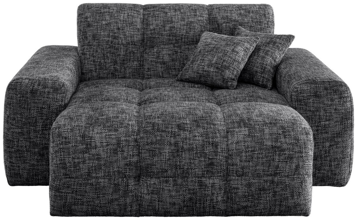 XXL-SESSEL in Struktur Schwarz  - Schwarz, Modern, Kunststoff/Textil (181/87/155cm) - Livetastic