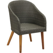 GARTENSESSEL - Grau/Teakfarben, Design, Holz/Kunststoff (63/54/84cm) - AMATIO