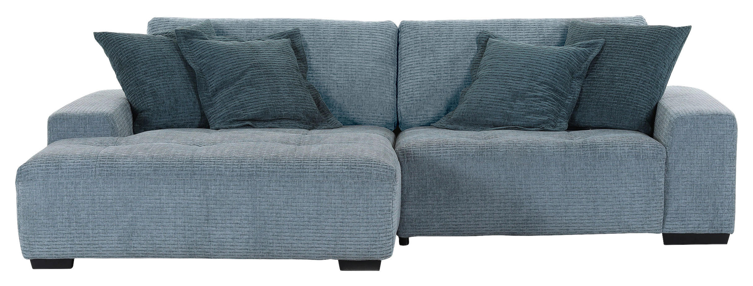 ECKSOFA in Flachgewebe Blau, Petrol  - Blau/Petrol, Konventionell, Holz/Textil (190/270cm) - Carryhome
