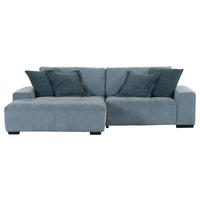 ECKSOFA in Flachgewebe Blau, Petrol  - Blau/Petrol, Konventionell, Holz/Textil (190/270cm) - Carryhome
