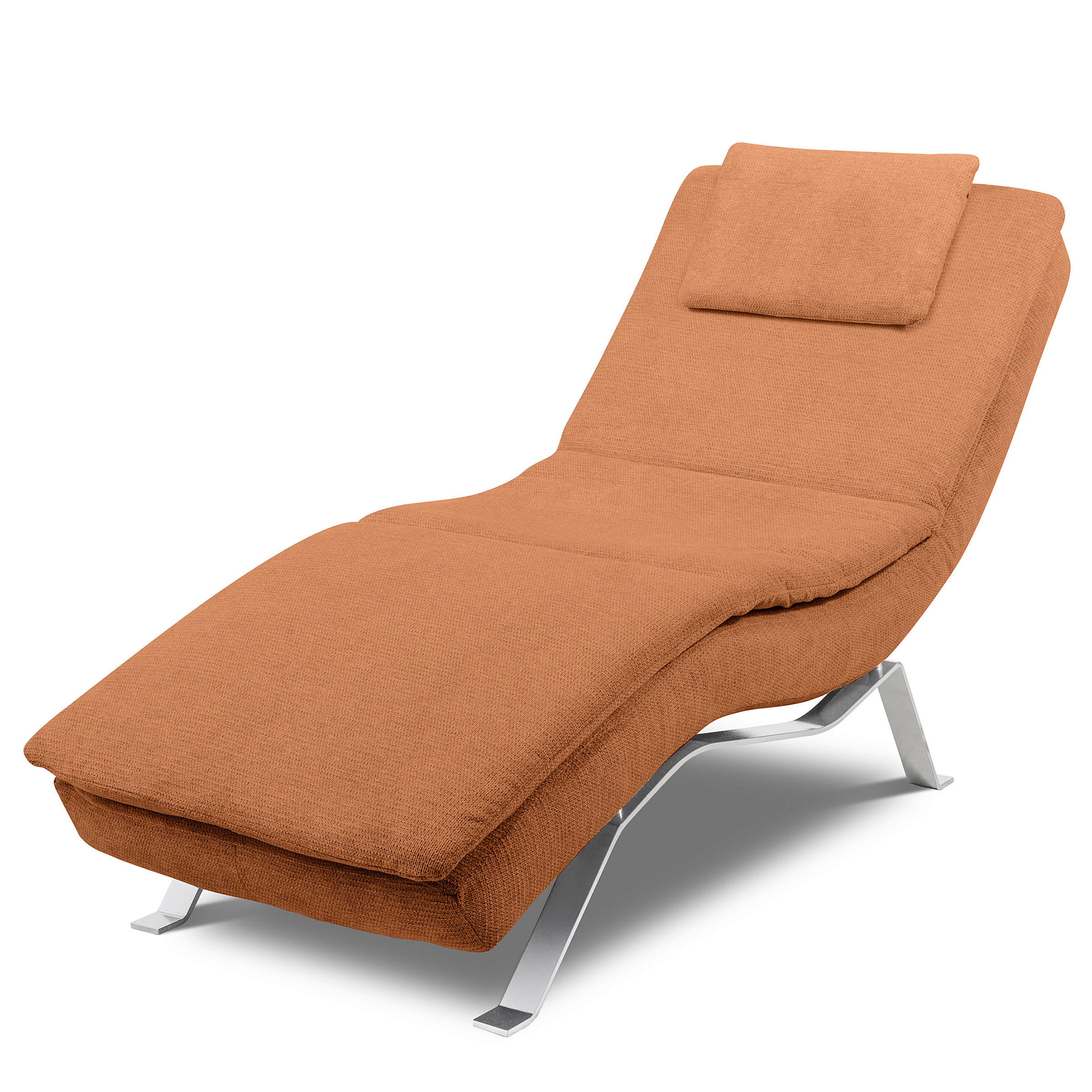 RELAXLIEGE in Chenille Rostfarben  - Rostfarben/Silberfarben, Design, Textil/Metall (65/95/171cm) - Celina Home